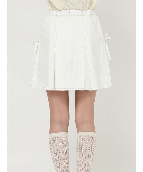 merry jenny（メリージェニー）の「プリーツリボンデニムミニスカート（スカート・レディース・インディゴブルー/オフホワイト・FREE）」の13枚目の写真