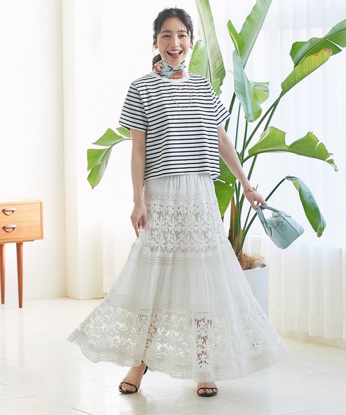 manipuri（マニプリ）の「マニプリ/スカーフ65ジャングルフルーツ（バンダナ/スカーフ・レディース・ライトベージュ/ピンク/ブルー系その他・FREE）」の9枚目の写真