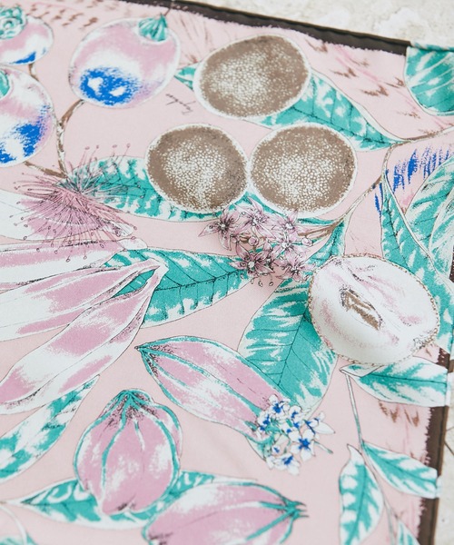 manipuri（マニプリ）の「マニプリ/スカーフ65ジャングルフルーツ（バンダナ/スカーフ・レディース・ライトベージュ/ピンク/ブルー系その他・FREE）」の14枚目の写真