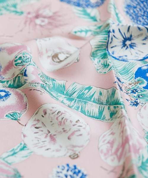 manipuri（マニプリ）の「マニプリ/スカーフ65ジャングルフルーツ（バンダナ/スカーフ・レディース・ライトベージュ/ピンク/ブルー系その他・FREE）」の15枚目の写真