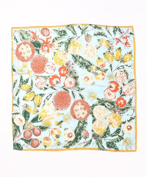 manipuri（マニプリ）の「マニプリ/スカーフ65ジャングルフルーツ（バンダナ/スカーフ・レディース・ライトベージュ/ピンク/ブルー系その他・FREE）」の13枚目の写真