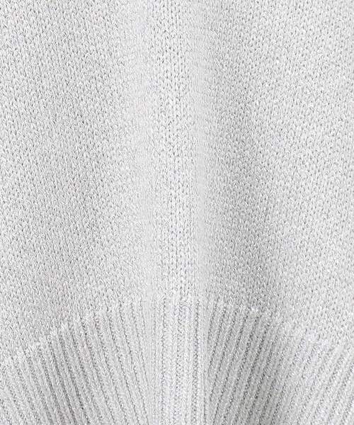 OPAQUE.CLIP（オペークドットクリップ）の「◆ラメヤーンVネックニット【洗える】（ニット/セーター・レディース・ライトイエロー系6/サックスブルー系5/ホワイト系6・42/38/40）」の15枚目の写真