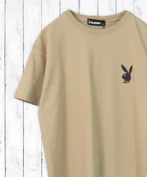 PLAYBOY（プレイボーイ）の「PLAYBOY USAコットン リラックスフィット ロゴプリントTシャツ（Tシャツ/カットソー・キッズ・ピンク/ベージュ系その他/ホワイト系その他/ホワイト系その他2/ブラック系その他/チャコールグレー/オフホワイト/ピンク系その他/ブラック/グレー系その他/ベージュ/グレー系その他2/ピンク系その他2/グリーン系その他2/グリーン系その他/ミント/ブラック系その他2/ベージュ系その他2・S/XXS/XS/L/M）」の10枚目の写真