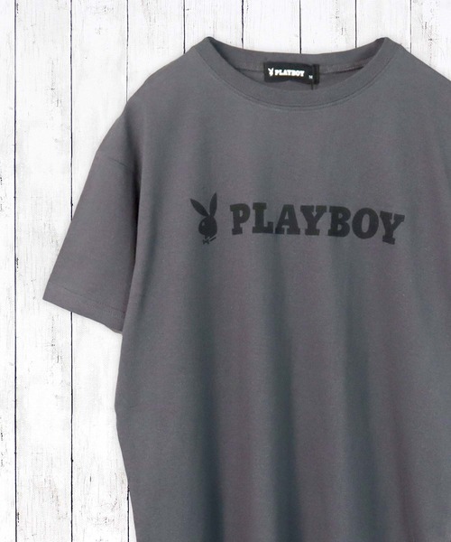 PLAYBOY（プレイボーイ）の「PLAYBOY USAコットン リラックスフィット ロゴプリントTシャツ（Tシャツ/カットソー・キッズ・ピンク/ベージュ系その他/ホワイト系その他/ホワイト系その他2/ブラック系その他/チャコールグレー/オフホワイト/ピンク系その他/ブラック/グレー系その他/ベージュ/グレー系その他2/ピンク系その他2/グリーン系その他2/グリーン系その他/ミント/ブラック系その他2/ベージュ系その他2・S/XXS/XS/L/M）」の8枚目の写真