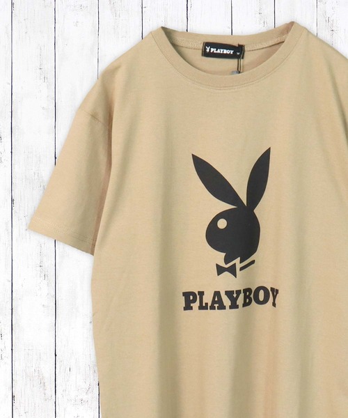 PLAYBOY（プレイボーイ）の「PLAYBOY USAコットン リラックスフィット ロゴプリントTシャツ（Tシャツ/カットソー・キッズ・ピンク/ベージュ系その他/ホワイト系その他/ホワイト系その他2/ブラック系その他/チャコールグレー/オフホワイト/ピンク系その他/ブラック/グレー系その他/ベージュ/グレー系その他2/ピンク系その他2/グリーン系その他2/グリーン系その他/ミント/ブラック系その他2/ベージュ系その他2・S/XXS/XS/L/M）」の12枚目の写真