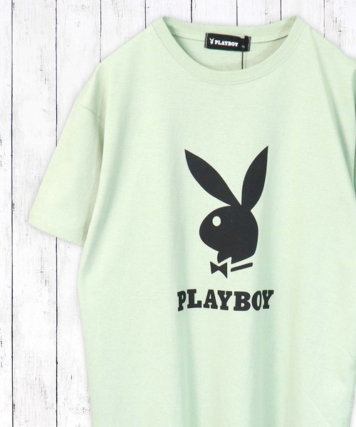 PLAYBOY（プレイボーイ）の「PLAYBOY USAコットン リラックスフィット ロゴプリントTシャツ（Tシャツ/カットソー・キッズ・ピンク/ベージュ系その他/ホワイト系その他/ホワイト系その他2/ブラック系その他/チャコールグレー/オフホワイト/ピンク系その他/ブラック/グレー系その他/ベージュ/グレー系その他2/ピンク系その他2/グリーン系その他2/グリーン系その他/ミント/ブラック系その他2/ベージュ系その他2・S/XXS/XS/L/M）」の15枚目の写真