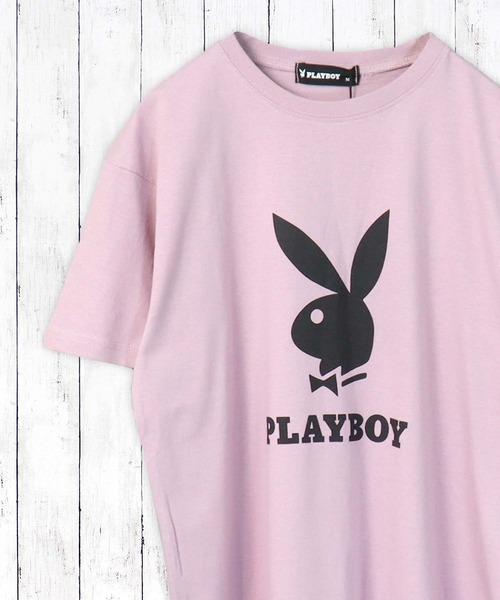 PLAYBOY（プレイボーイ）の「PLAYBOY USAコットン リラックスフィット ロゴプリントTシャツ（Tシャツ/カットソー・キッズ・ピンク/ベージュ系その他/ホワイト系その他/ホワイト系その他2/ブラック系その他/チャコールグレー/オフホワイト/ピンク系その他/ブラック/グレー系その他/ベージュ/グレー系その他2/ピンク系その他2/グリーン系その他2/グリーン系その他/ミント/ブラック系その他2/ベージュ系その他2・S/XXS/XS/L/M）」の18枚目の写真