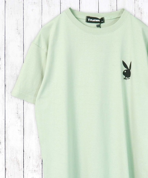 PLAYBOY（プレイボーイ）の「PLAYBOY USAコットン リラックスフィット ロゴプリントTシャツ（Tシャツ/カットソー・キッズ・ピンク/ベージュ系その他/ホワイト系その他/ホワイト系その他2/ブラック系その他/チャコールグレー/オフホワイト/ピンク系その他/ブラック/グレー系その他/ベージュ/グレー系その他2/ピンク系その他2/グリーン系その他2/グリーン系その他/ミント/ブラック系その他2/ベージュ系その他2・S/XXS/XS/L/M）」の13枚目の写真