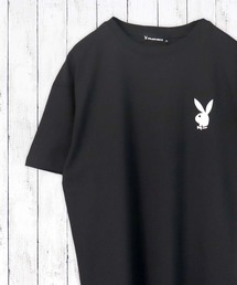 PLAYBOY | PLAYBOY USAコットン リラックスフィット ロゴプリントTシャツ(Tシャツ/カットソー)