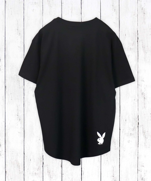 セール】PLAYBOY USAコットン リラックスフィット ロゴプリントT