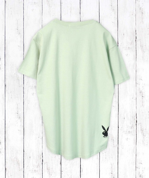 セール】PLAYBOY USAコットン リラックスフィット ロゴプリントTシャツ