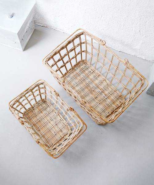 EARTH MADE(アースメイド)の「MARKET BASKET / M(かごバッグ・レディース・ナチュラル・FREE)」の3枚目の写真