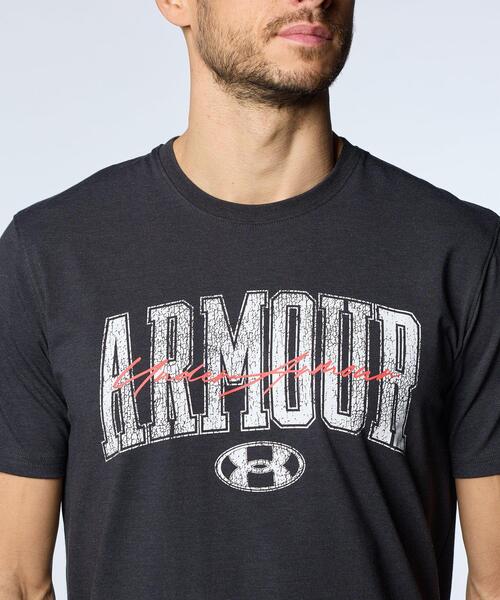 UNDER ARMOUR(アンダーアーマー)の「UAパフォーマンスコットン ノベルティ ショートスリーブTシャツ(トレーニング/メンズ)(Tシャツ/カットソー・メンズ・ブラック・M/S/XXL/XL/L)」の4枚目の写真