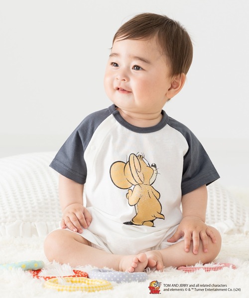 Tom＆Jerry（トムアンドジェリー）の「TOM&JERRY / トムアンドジェリー 半袖カバーオール（ロンパース・キッズ・C/D/A/B・80ｃｍ/70cm/60cm）」の2枚目の写真