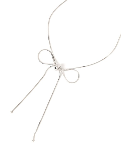 BAYFLOW(ベイフロー)の「リボンスライドネックレス(ネックレス・レディース・シルバー/ゴールド・FREE)」の2枚目の写真