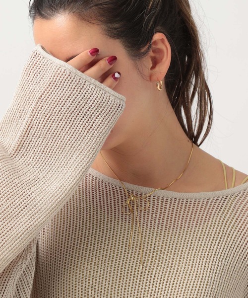 BAYFLOW(ベイフロー)の「リボンスライドネックレス(ネックレス・レディース・シルバー/ゴールド・FREE)」の7枚目の写真