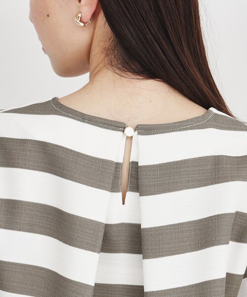 THE SHOP TK (ザ ショップ ティーケー )の「◆【ヒルナンデス!で紹介】袖タックブラウス/上品/洗濯機OK(シャツ/ブラウス・レディース・ブラウン系その他4/グリーン/アイボリー・12/13)」の18枚目の写真