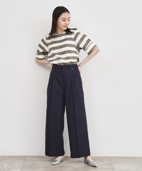 THE SHOP TK (ザ ショップ ティーケー )の「◆【ヒルナンデス!で紹介】袖タックブラウス/上品/洗濯機OK(シャツ/ブラウス・レディース・ブラウン系その他4/グリーン/アイボリー・12/13)」の7枚目の写真