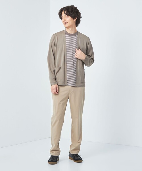 green label relaxing(グリーンレーベルリラクシング)の「【WEB限定】JUSTFIT ウォッシャブル テンジク カーディガン(カーディガン/ボレロ・メンズ・グレー/ブラック/モカ・M/S/L/XL)」の6枚目の写真