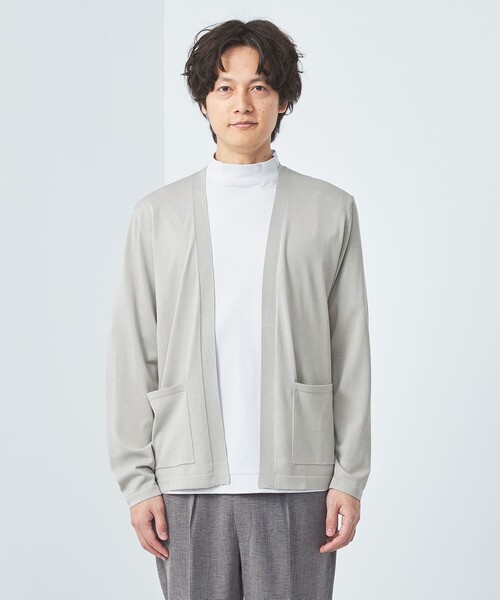 green label relaxing(グリーンレーベルリラクシング)の「【WEB限定】JUSTFIT ウォッシャブル テンジク カーディガン(カーディガン/ボレロ・メンズ・グレー/ブラック/モカ・M/S/L/XL)」の7枚目の写真