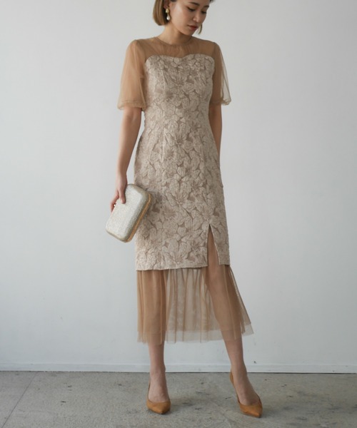 My shawty（ﾏｲｼｬｳﾃｨｰ）の「jacquard docking dress（ドレス