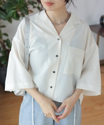 LEPSIM | オープンカラー5分袖シャツ　109920(シャツ/ブラウス)