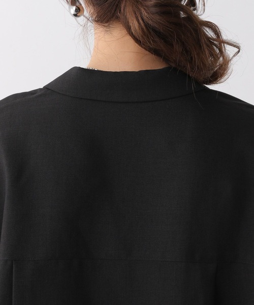 LEPSIM（レプシィム）の「オープンカラー5分袖シャツ　109920（シャツ/ブラウス・レディース・ベージュ/ブラック/オフホワイト・FREE）」の7枚目の写真