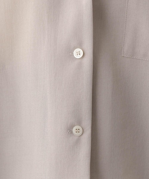 LEPSIM（レプシィム）の「オープンカラー5分袖シャツ　109920（シャツ/ブラウス・レディース・ベージュ/ブラック/オフホワイト・FREE）」の4枚目の写真