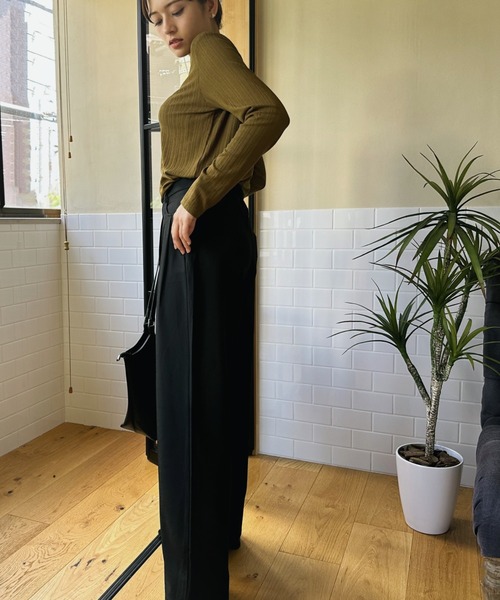 aimoha（アイモハ）の「【aimoha】ハイウエストタックスラックス（スラックス・レディース・ライトグレー/ベージュ/パープル/ブラック・SMALL/MEDIUM/LARGE/X-LARGE）」の15枚目の写真