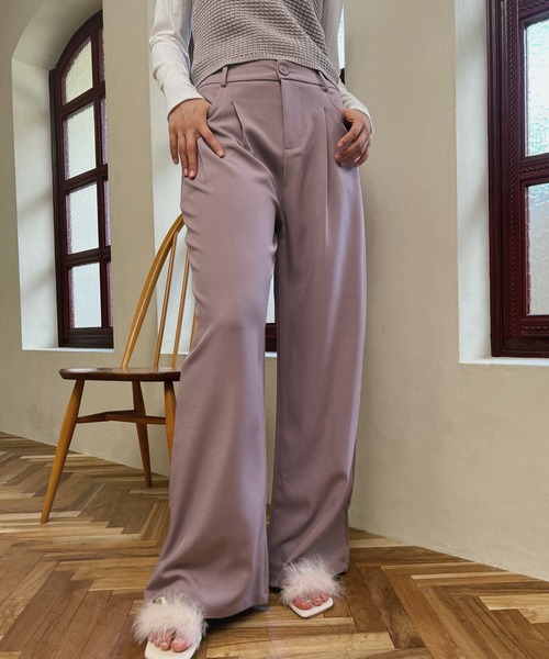 aimoha（アイモハ）の「【aimoha】ハイウエストタックスラックス（スラックス・レディース・ライトグレー/ベージュ/パープル/ブラック・SMALL/MEDIUM/LARGE/X-LARGE）」の22枚目の写真