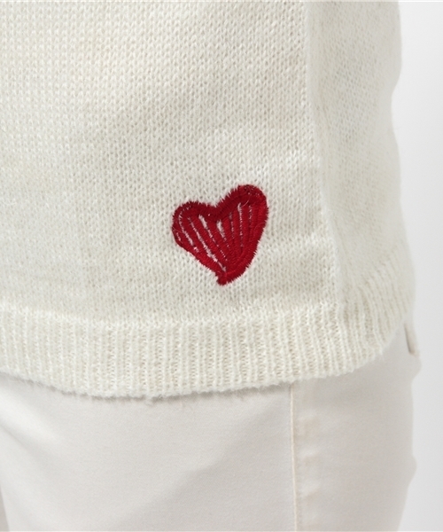 Desigual（デシグアル）の「「Desigual/デシグアル」フラワーモヘア混ニット（ニット/セーター・レディース・ブラック×ホワイト・MEDIUM/LARGE/SMALL/X-LARGE）」の8枚目の写真