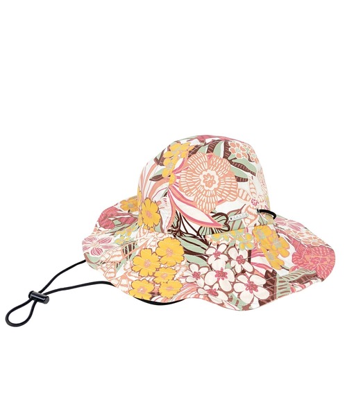 ROXY（ロキシー）の「SURFCAMP SAFARI HAT/ロキシーUVカット撥水ナイロンハット（ハット・レディース・ブラック/ホワイト/バーガンディー・FREE）」の2枚目の写真