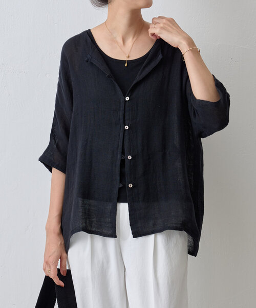 BEARDSLEY（ビアズリー）の「カヤ前後ブラウス（シャツ/ブラウス・レディース・ミント/ブラック/バイオレット・FREE）」の13枚目の写真