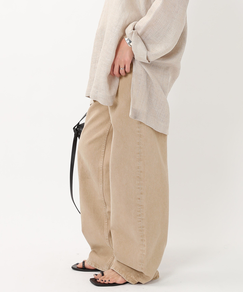 AP STUDIO（エーピーストゥディオ）の「【B SIDES DENIM/ビーサイドデニム】ベージュデニム（デニムパンツ・レディース・ベージュ・25/26/27/28）」の13枚目の写真