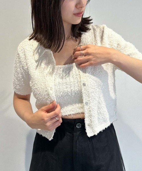 archives(アルシーヴ)の「カールヤーンポロニットアンサンブル(ニット/セーター・レディース・オレンジ/グリーン/アイボリー/ブルー・MEDIUM)」の2枚目の写真