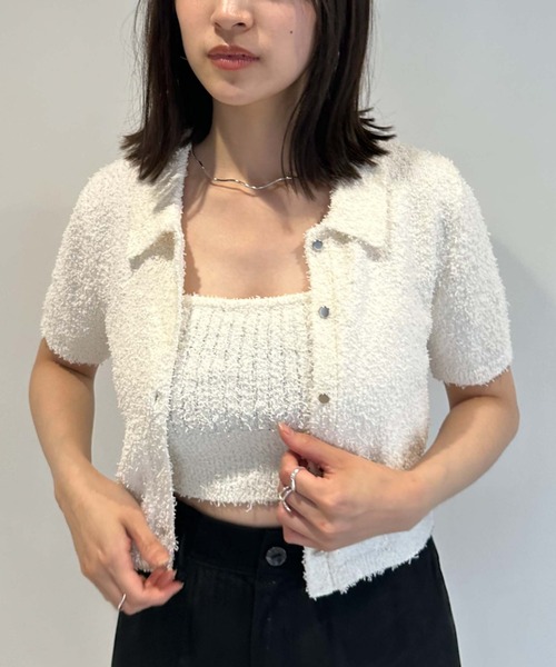 archives(アルシーヴ)の「カールヤーンポロニットアンサンブル(ニット/セーター・レディース・オレンジ/グリーン/アイボリー/ブルー・MEDIUM)」の20枚目の写真