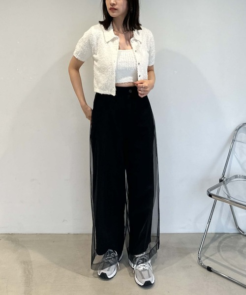 archives(アルシーヴ)の「カールヤーンポロニットアンサンブル(ニット/セーター・レディース・オレンジ/グリーン/アイボリー/ブルー・MEDIUM)」の21枚目の写真