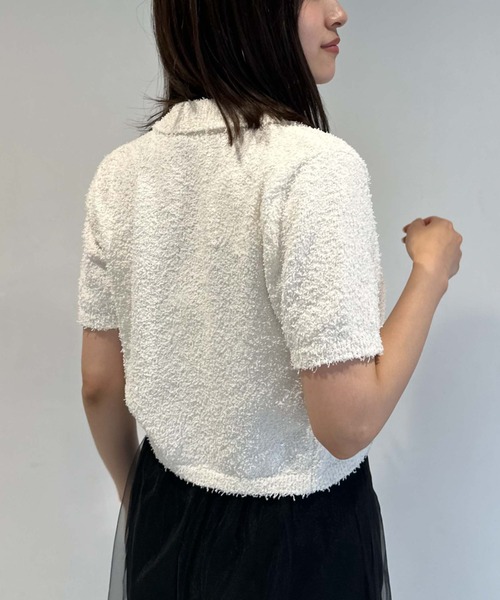 archives(アルシーヴ)の「カールヤーンポロニットアンサンブル(ニット/セーター・レディース・オレンジ/グリーン/アイボリー/ブルー・MEDIUM)」の9枚目の写真