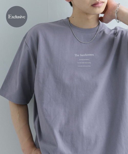 SENSE OF PLACE by URBAN RESEARCH(センスオブプレイスバイアーバンリサーチ)の「『別注』グラフィックアートTシャツ(5分袖)C(Tシャツ/カットソー・メンズ・ホワイト/ブラック/パープル系その他・MEDIUM/LARGE)」の3枚目の写真