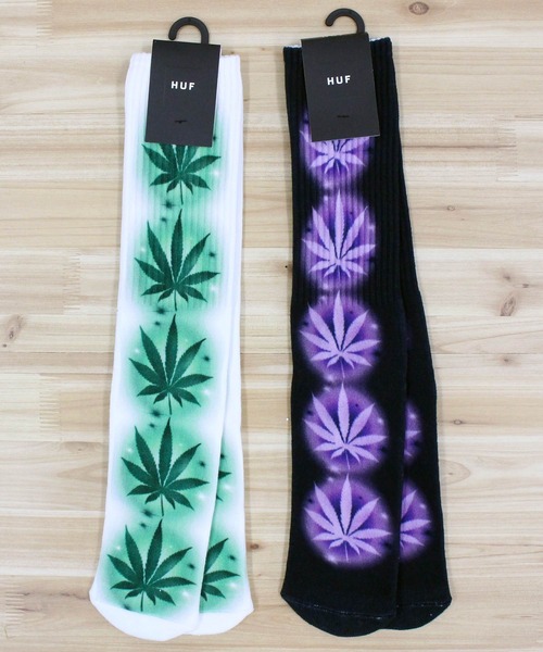 HUF（ハフ）の「エアブラシ デジタル プラントライフソックス 靴下 AIRBRUSH DIGITAL PL SOCK（ソックス/靴下・メンズ・ホワイト/ブラック・OS）」の3枚目の写真