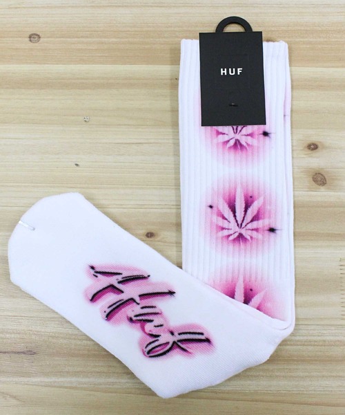 HUF（ハフ）の「エアブラシ デジタル プラントライフソックス 靴下 AIRBRUSH DIGITAL PL SOCK（ソックス/靴下・メンズ・ホワイト/ブラック・OS）」の12枚目の写真