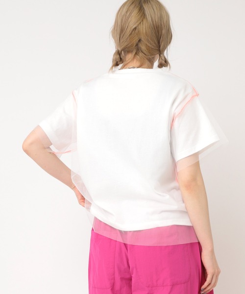 RNA(アールエヌエー)の「M2239 チュールレイヤードT(Tシャツ/カットソー・レディース・ホワイト/ブラック/オレンジ・MEDIUM)」の19枚目の写真