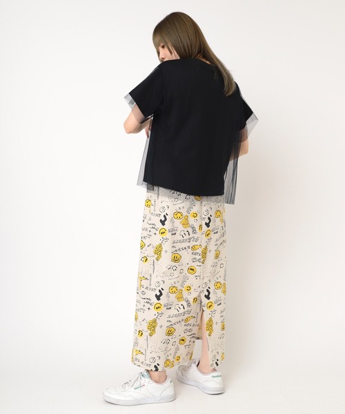 RNA(アールエヌエー)の「M2239 チュールレイヤードT(Tシャツ/カットソー・レディース・ホワイト/ブラック/オレンジ・MEDIUM)」の10枚目の写真