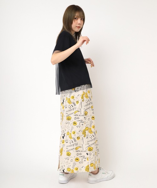 RNA(アールエヌエー)の「M2239 チュールレイヤードT(Tシャツ/カットソー・レディース・ホワイト/ブラック/オレンジ・MEDIUM)」の11枚目の写真