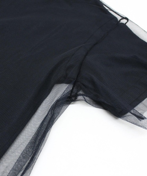 RNA(アールエヌエー)の「M2239 チュールレイヤードT(Tシャツ/カットソー・レディース・ホワイト/ブラック/オレンジ・MEDIUM)」の6枚目の写真