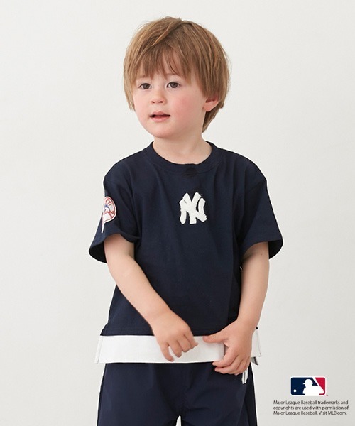 petit main(プティマイン)の「【MLB】サガラロゴTシャツ(Tシャツ/カットソー・キッズ・レッド/ホワイト/ネイビー/オフホワイト・90cm/100cm/110cm/120cm/130cm/140cm/80cm)」の4枚目の写真