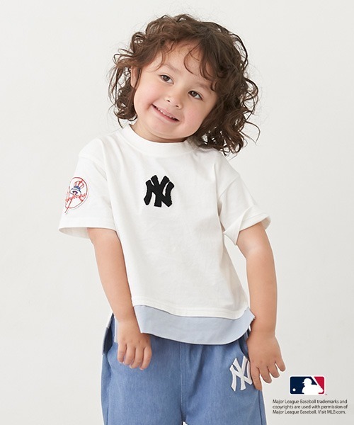 petit main(プティマイン)の「【MLB】サガラロゴTシャツ(Tシャツ/カットソー・キッズ・レッド/ホワイト/ネイビー/オフホワイト・90cm/100cm/110cm/120cm/130cm/140cm/80cm)」の3枚目の写真