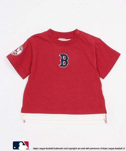 petit main(プティマイン)の「【MLB】サガラロゴTシャツ(Tシャツ/カットソー・キッズ・レッド/ホワイト/ネイビー/オフホワイト・90cm/100cm/110cm/120cm/130cm/140cm/80cm)」の6枚目の写真