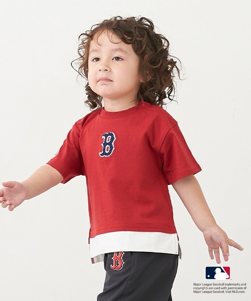 petit main(プティマイン)の「【MLB】サガラロゴTシャツ(Tシャツ/カットソー・キッズ・レッド/ホワイト/ネイビー/オフホワイト・90cm/100cm/110cm/120cm/130cm/140cm/80cm)」の10枚目の写真