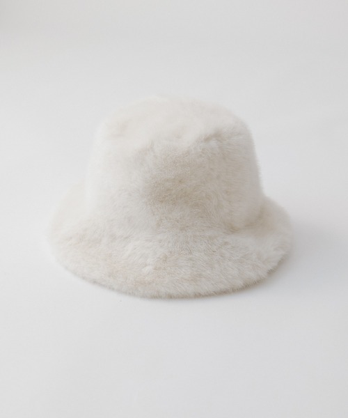 DEICY（デイシー）の「フェイクミンクハット（ハット・レディース・アイボリー/ブラック・FREE）」の13枚目の写真